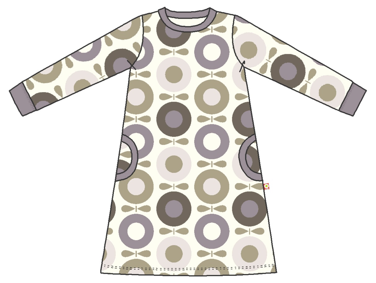 Dress L/S Big Apples -40%